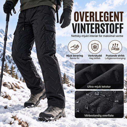Vintercargobukser for menn med mykt pelsfôr – Varme og funksjonelle til kalde dager ✨👖❄️