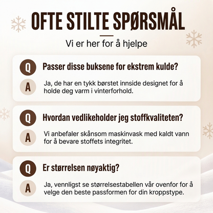 Vintercargobukser for menn med mykt pelsfôr – Varme og funksjonelle til kalde dager ✨👖❄️