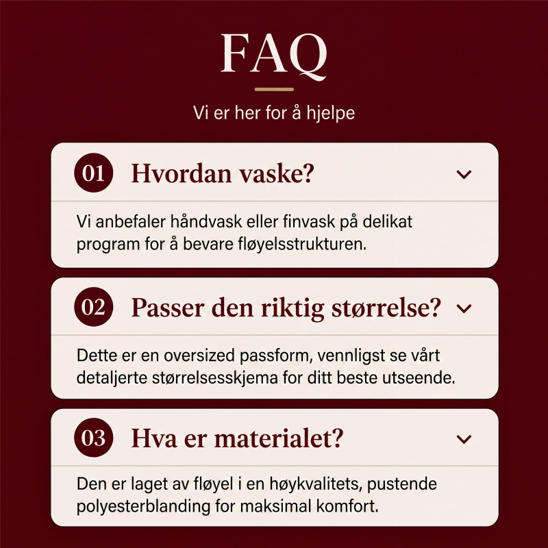 Damevelour genser med hette