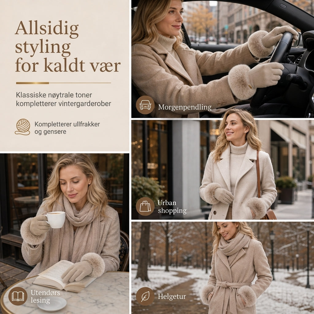 🔥🧤 50% RABATT – Varme Vinterhansker med Touchskjerm for Damer | Vindtette Hansker for Sykling og Kjøring
