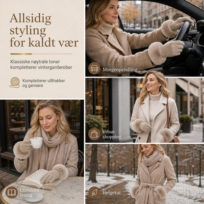 🔥🧤 50% RABATT – Varme Vinterhansker med Touchskjerm for Damer | Vindtette Hansker for Sykling og Kjøring