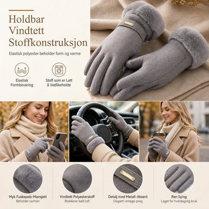 🔥🧤 50% RABATT – Varme Vinterhansker med Touchskjerm for Damer | Vindtette Hansker for Sykling og Kjøring