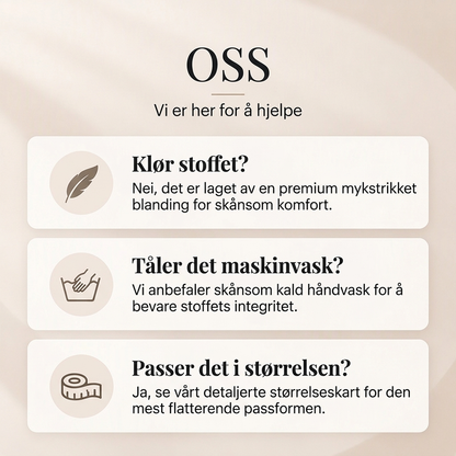 Stripet genserkjole med lange ermer for kvinner