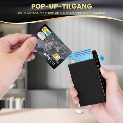 Tynn slank RFID-blokkerende lommebok for menn, minimalistisk