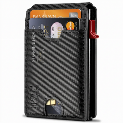 Tynn slank RFID-blokkerende lommebok for menn, minimalistisk