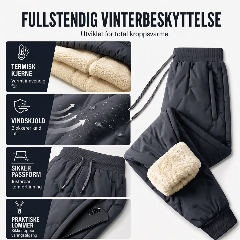 Varme termobukser for unisex – komfortable ute hele vinteren