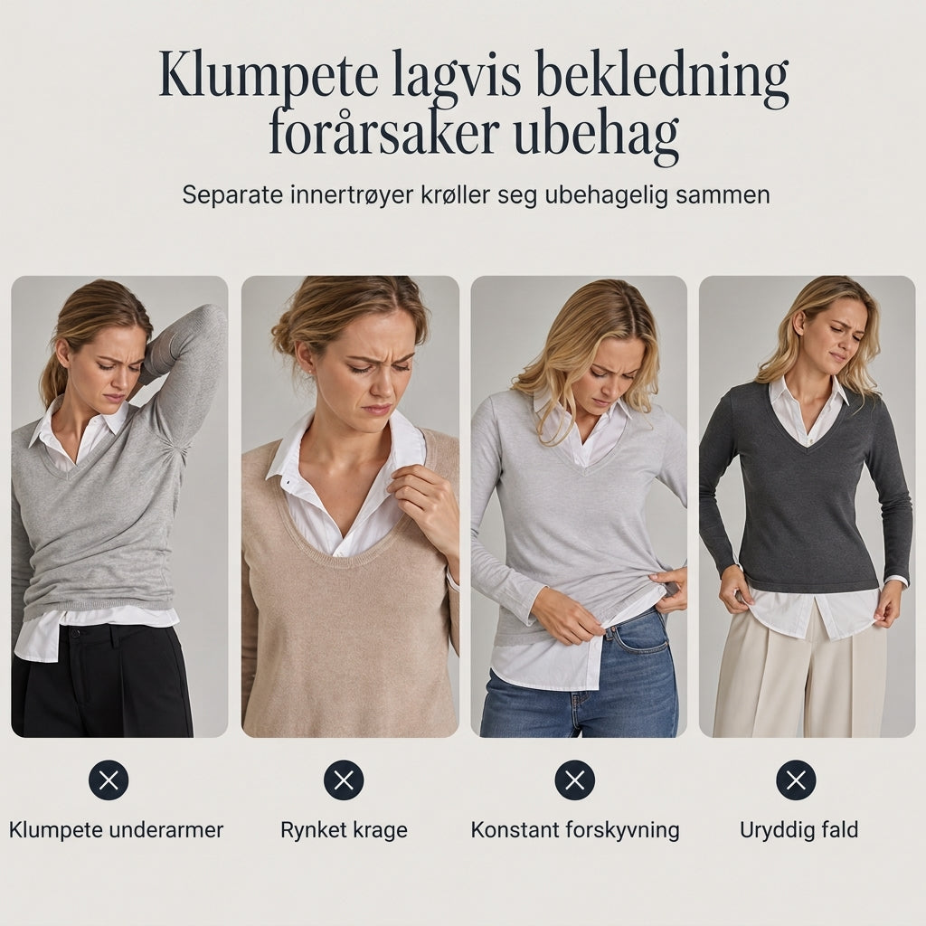 🌸Spesialtilbud: 50 % rabatt💖Stripet, to-delt strikket genser med lange ermer i imitert ull for damer – Slim Fit