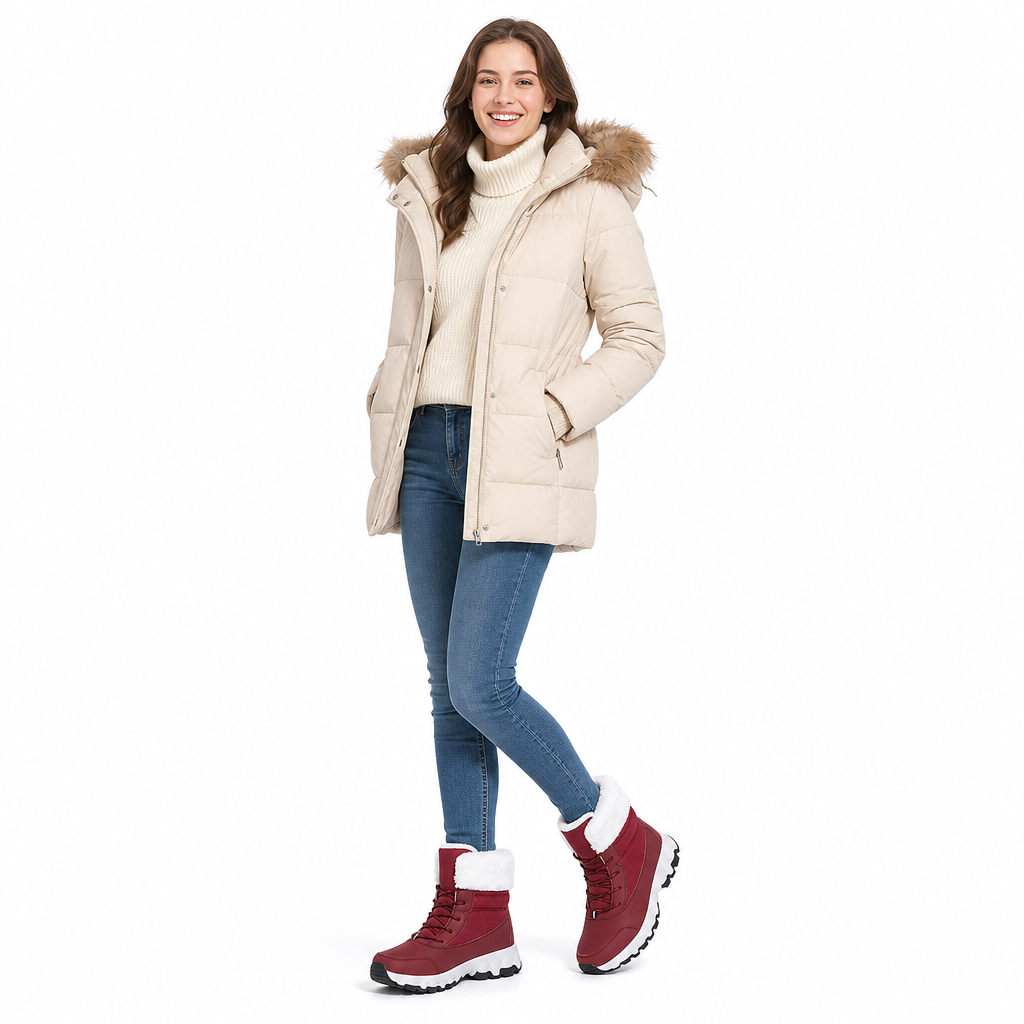 Vinterstøvler til damer – Tykkere midtkalvstøvler for utendørs reiser ✨👢❄️