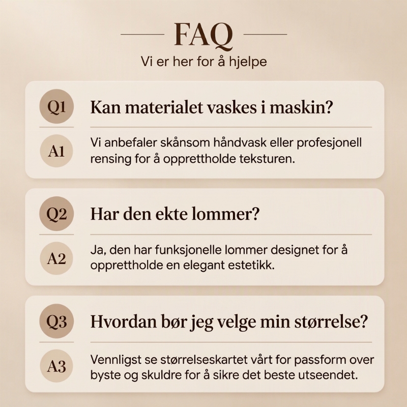 Elegant jakke med stående krage og belte for damer