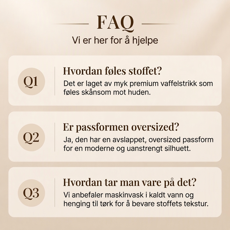 Langermet V-hals genser i vaffelstrikk for damer