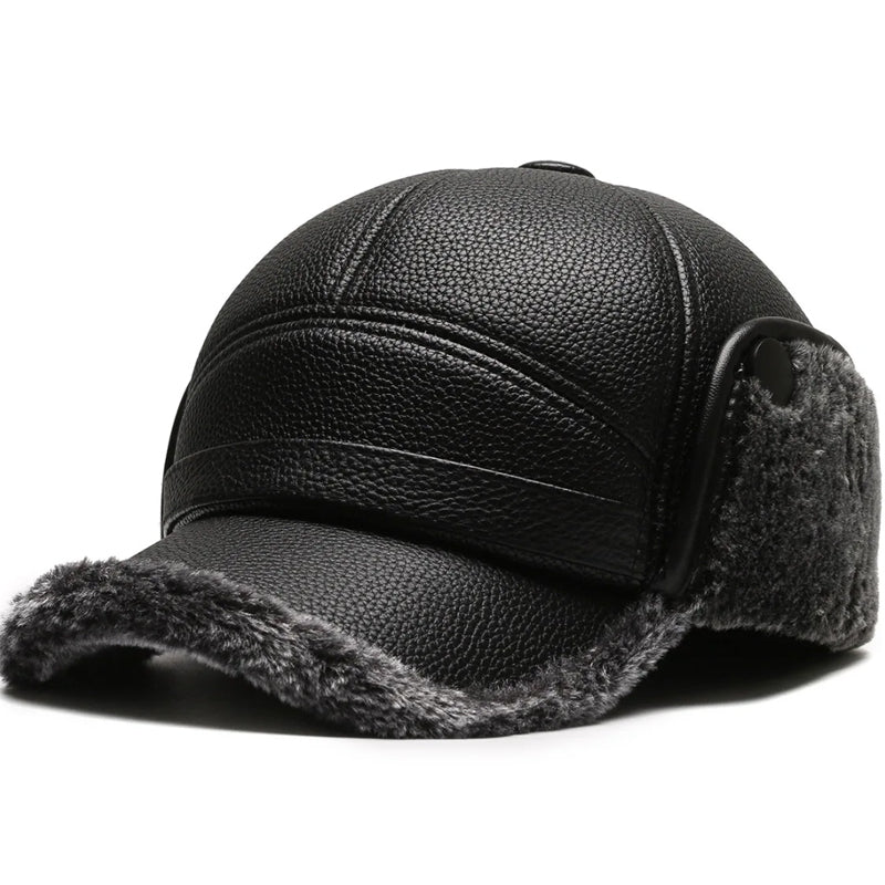 🧢 50 % RABATT 🐑 Herre vintercaps med øreklaffer – varm fleecefôret caps med vindtett design