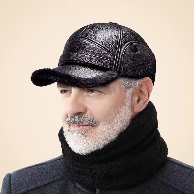 🧢 50 % RABATT 🐑 Herre vintercaps med øreklaffer – varm fleecefôret caps med vindtett design