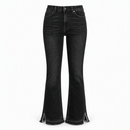 Damejeans med høy midje, retro utføring og utslåtte ben