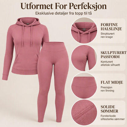 Set med casual hettegenser og leggings for kvinner