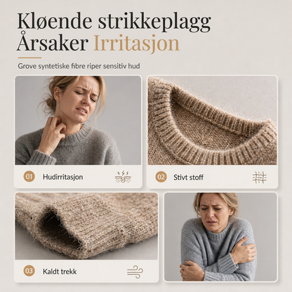 Løst genser i strikk med rund hals og fargeblokker for kvinner
