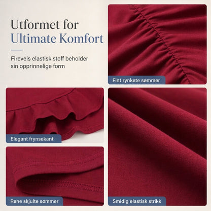 Kvinner ensfarget Puff ermet Bodycon Dress
