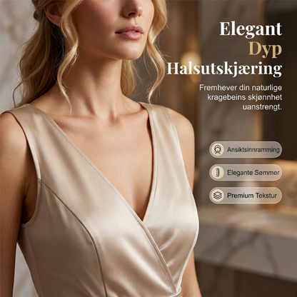 Damen ärmelloses Kleid mit V-Ausschnitt und figurbetontem Schnitt