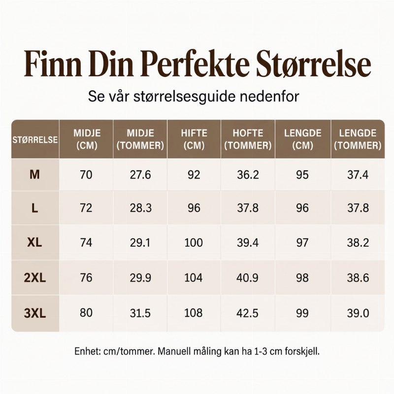 Termoleggings med høy midje og myk fôr for damer