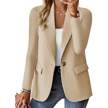 Avslåppingsblazer med åpen front for kvinner