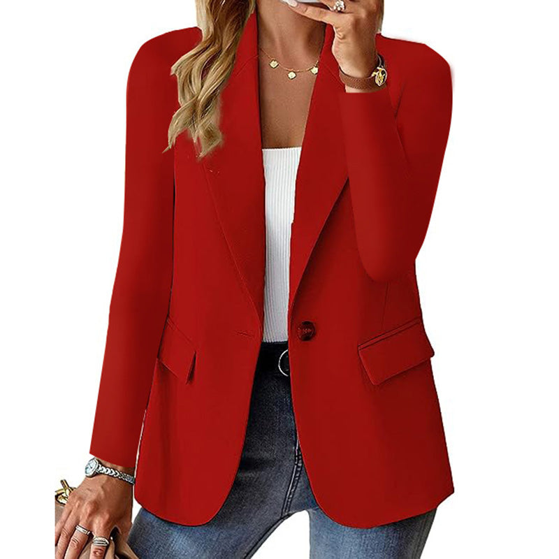 Avslåppingsblazer med åpen front for kvinner