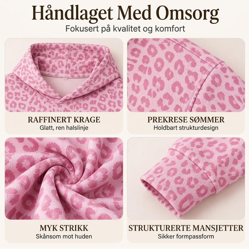 Vennes tilfeldig leopardprintgenser