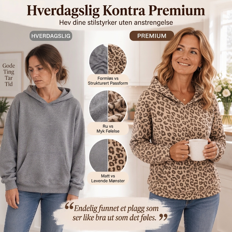 Vennes tilfeldig leopardprintgenser