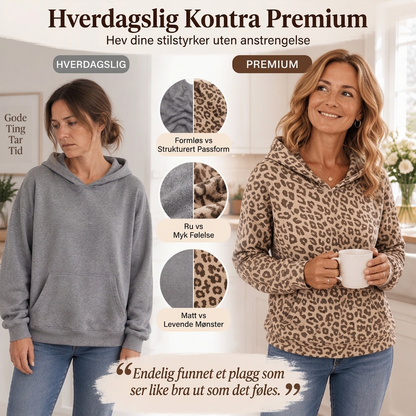 Vennes tilfeldig leopardprintgenser