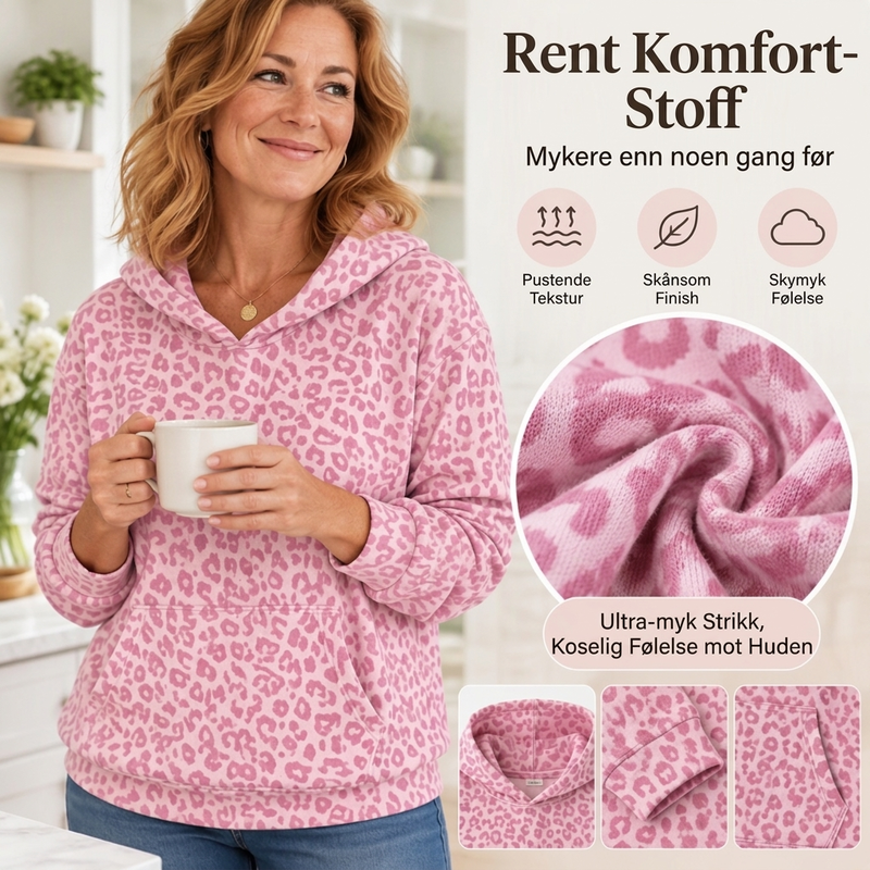 Vennes tilfeldig leopardprintgenser