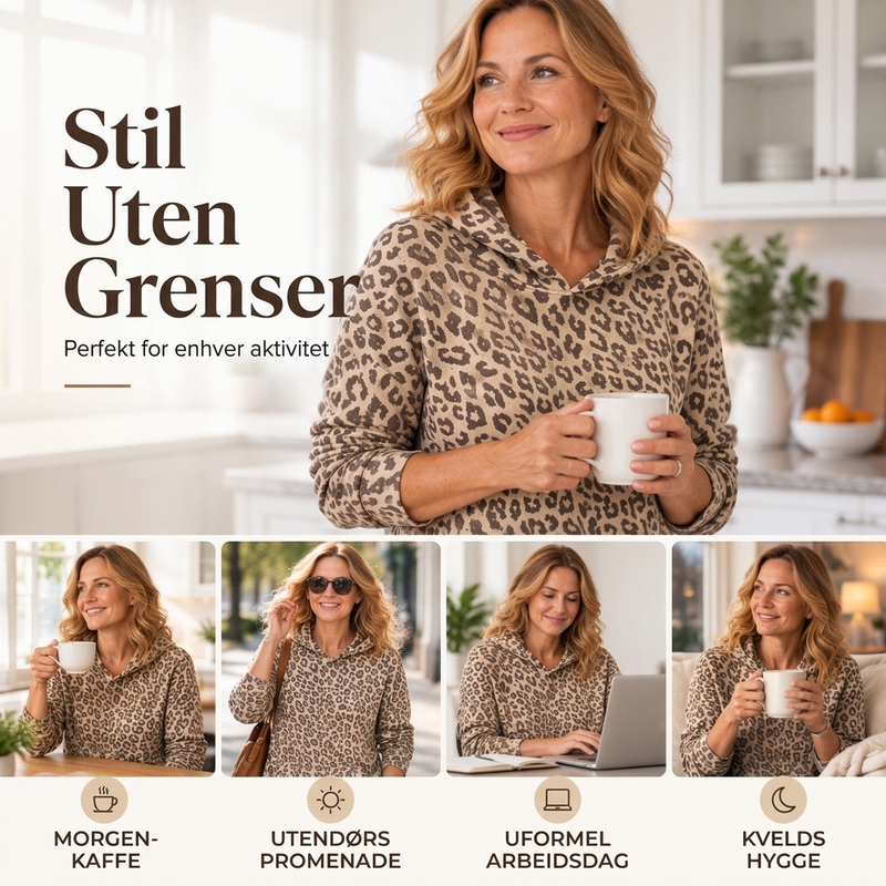 Vennes tilfeldig leopardprintgenser