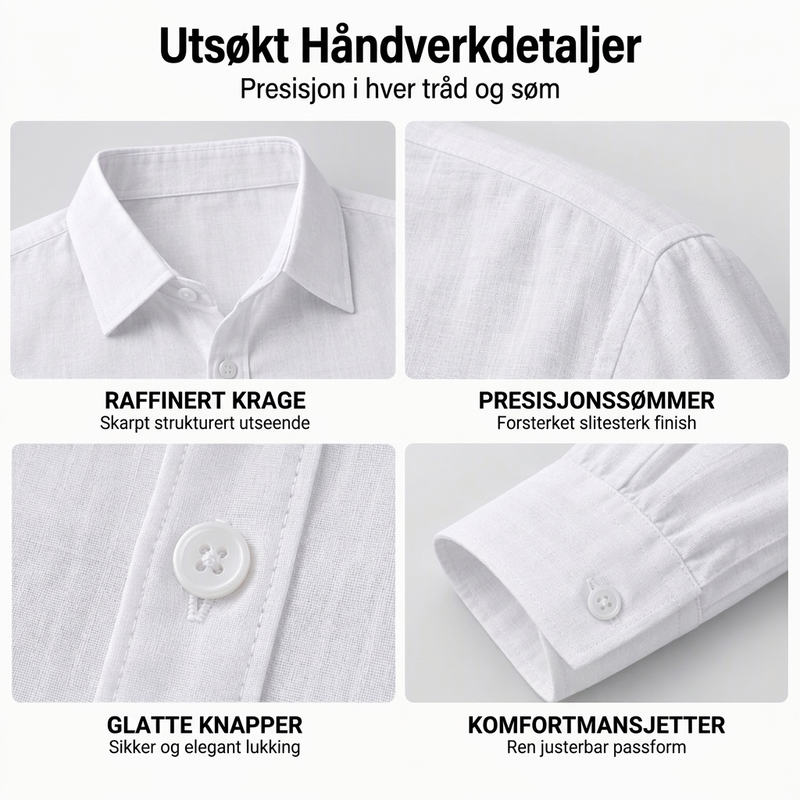 Herre Casual Lett Vennlig Åndbar Lin Skjorte