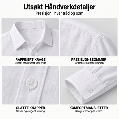 Herre Casual Lett Vennlig Åndbar Lin Skjorte
