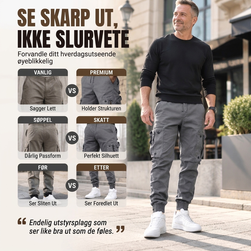 Herre, tilfeldig, varmt, smalt passform, arbeidsbukse