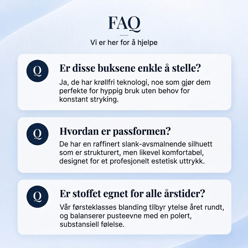 Smalt skreddersydde dressbukser for herrer med midt livvidd