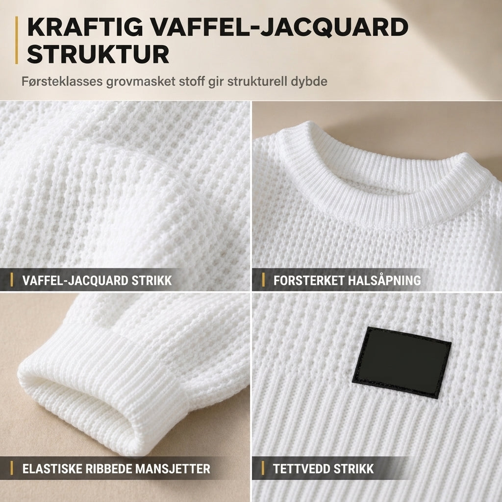 Herre genser med Rund Hals Tykt Strikk Høst Vinter Pullover Strikket Topp