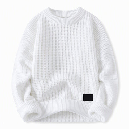 Herre genser med Rund Hals Tykt Strikk Høst Vinter Pullover Strikket Topp