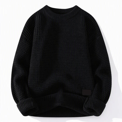 Herre genser med Rund Hals Tykt Strikk Høst Vinter Pullover Strikket Topp