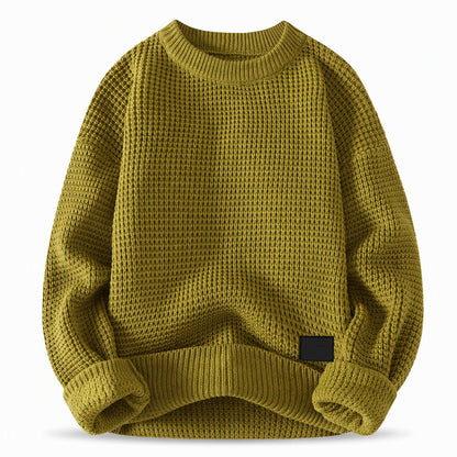 Herre genser med Rund Hals Tykt Strikk Høst Vinter Pullover Strikket Topp