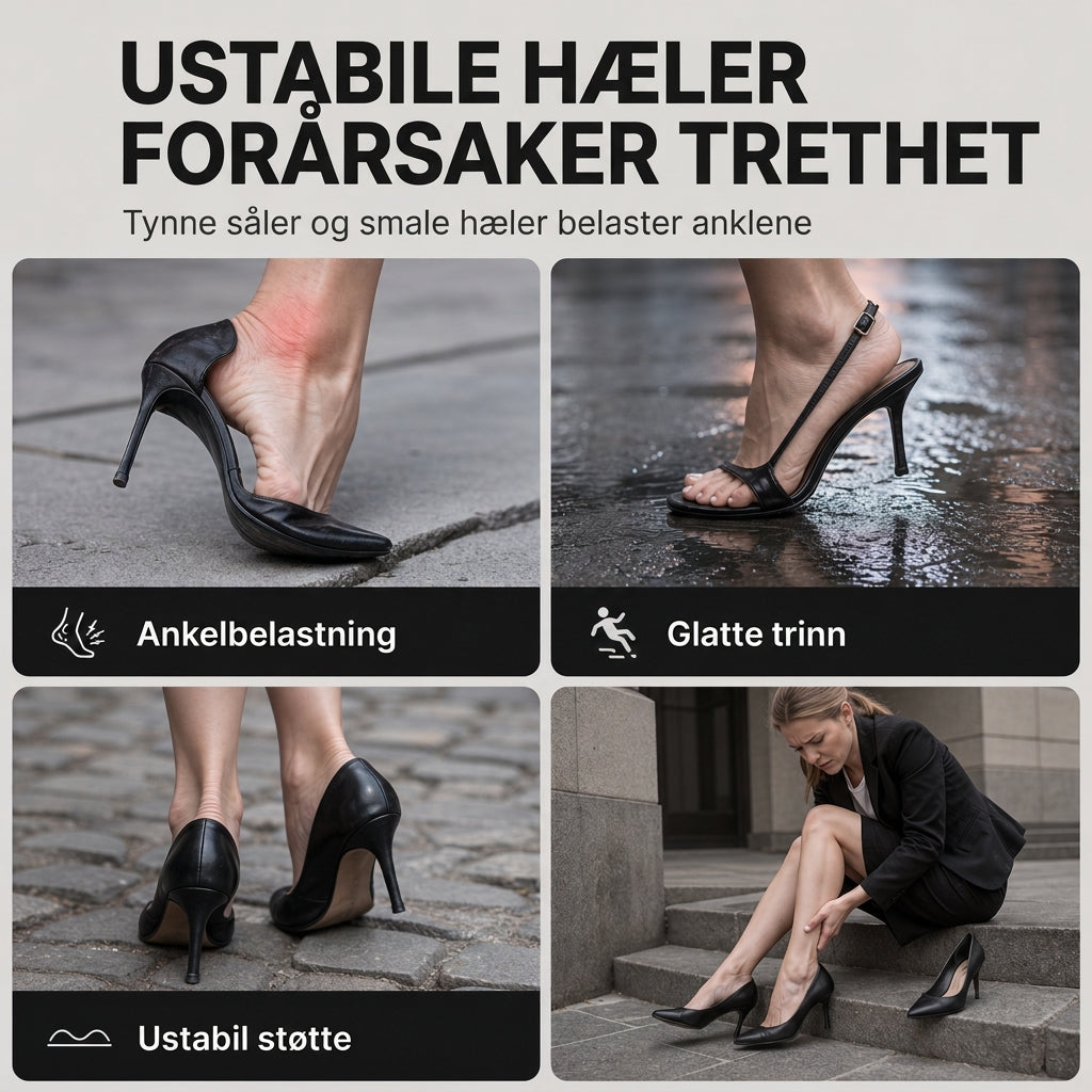 Tykk såle, grov hæl ankelstøvler