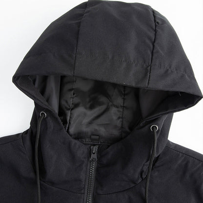Mellomlang vindjakke i trench-stil med hette for menn – Stilfull og funksjonell ✨🧥🍂
