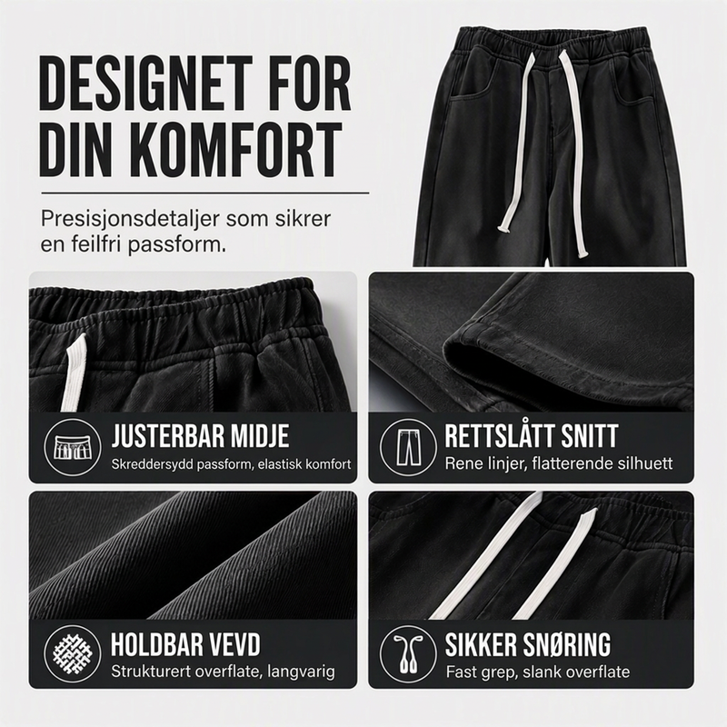 Rette denim-jeans med varmt fôr for kvinner