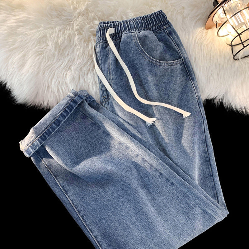 Rette denim-jeans med varmt fôr for kvinner