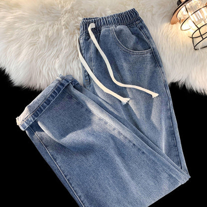 Rette denim-jeans med varmt fôr for kvinner
