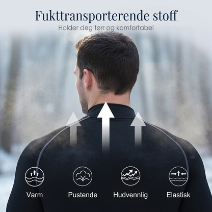 Termisk kompresjonsgenser for menn, langermet
