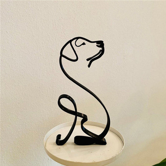 Abstrakt Hundskulptur